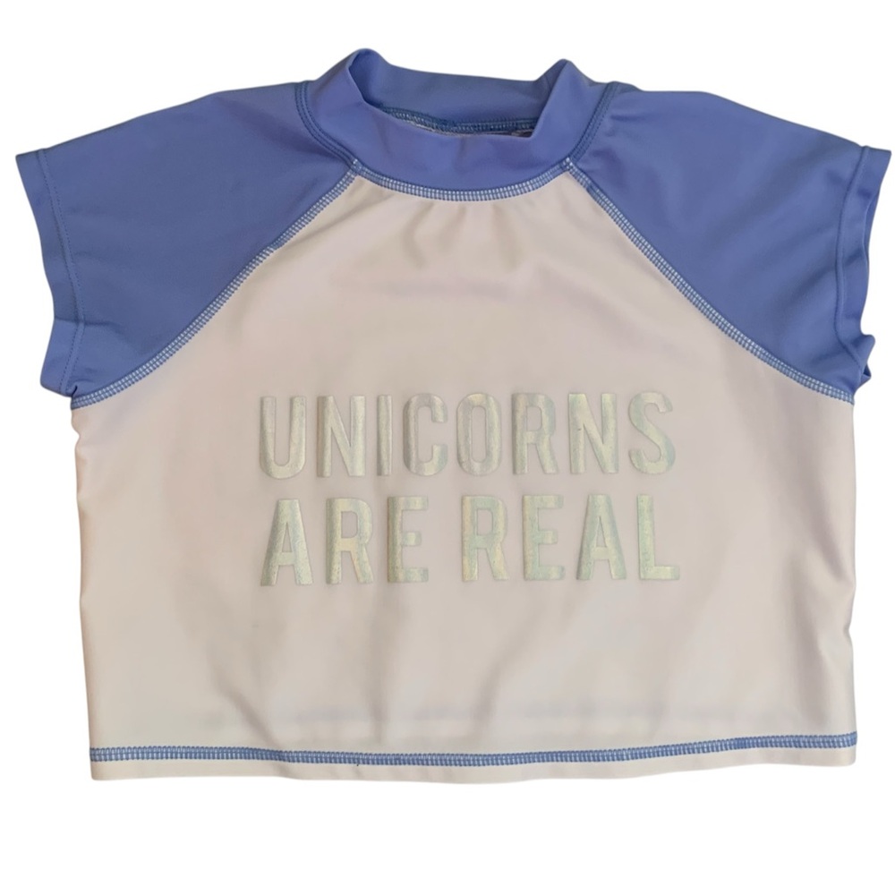 More Than Magic Blue and White Unicorn Rashguard